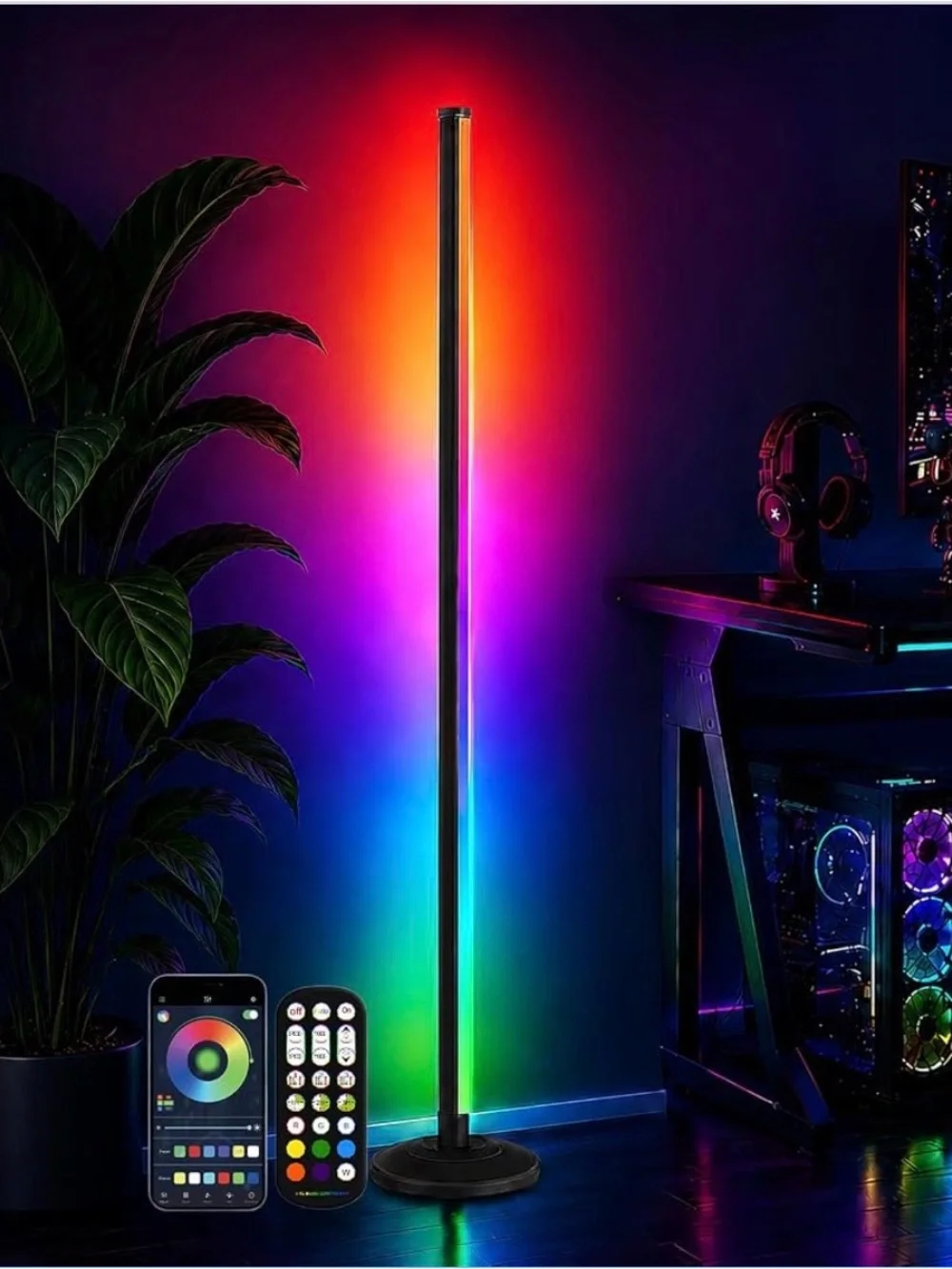 LED Ambient TV Backlight & Floor Lamp - Multicolor